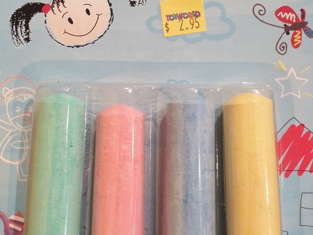 4 PACK LARGE COLOUR CHALK Online Sale