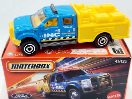 Matchbox Ford F-550 Super Duty  INC Construction  (2025 Mix 2 B Basic - Power Grabs) Discount