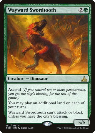 Wayward Swordtooth [Rivals of Ixalan] Online