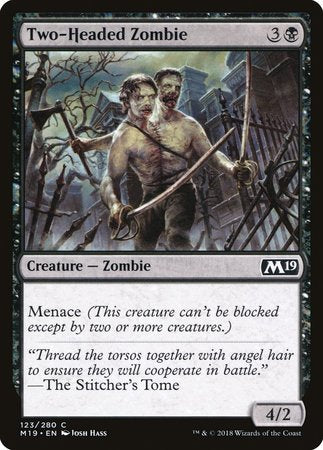 Two-Headed Zombie [Core Set 2019] Supply